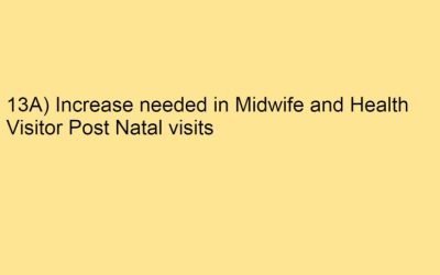 13A) Increase needed in Midwife and Health Visitor Post Natal visits