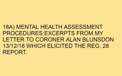 18A) Inadequate Mental Health assessment Procedures