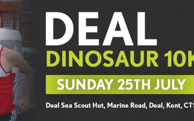 Deal Dinosaur 10k race (6.6miles) at Deal Carnival and Regatta 25th July 2021, 10am start.