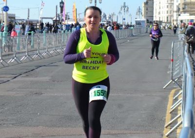 Brighton Half Marathon 25th February 2018 on Becky's 40th Birthday