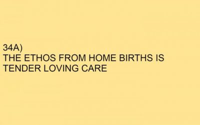 34A) THE ETHOS FROM HOME BIRTHS IS TENDER LOVING CARE
