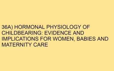 36A) HORMONAL PHYSIOLOGY OF CHILDBEARING: EVIDENCE AND IMPLICATIONS FOR WOMEN, BABIES AND MATERNITY CARE
